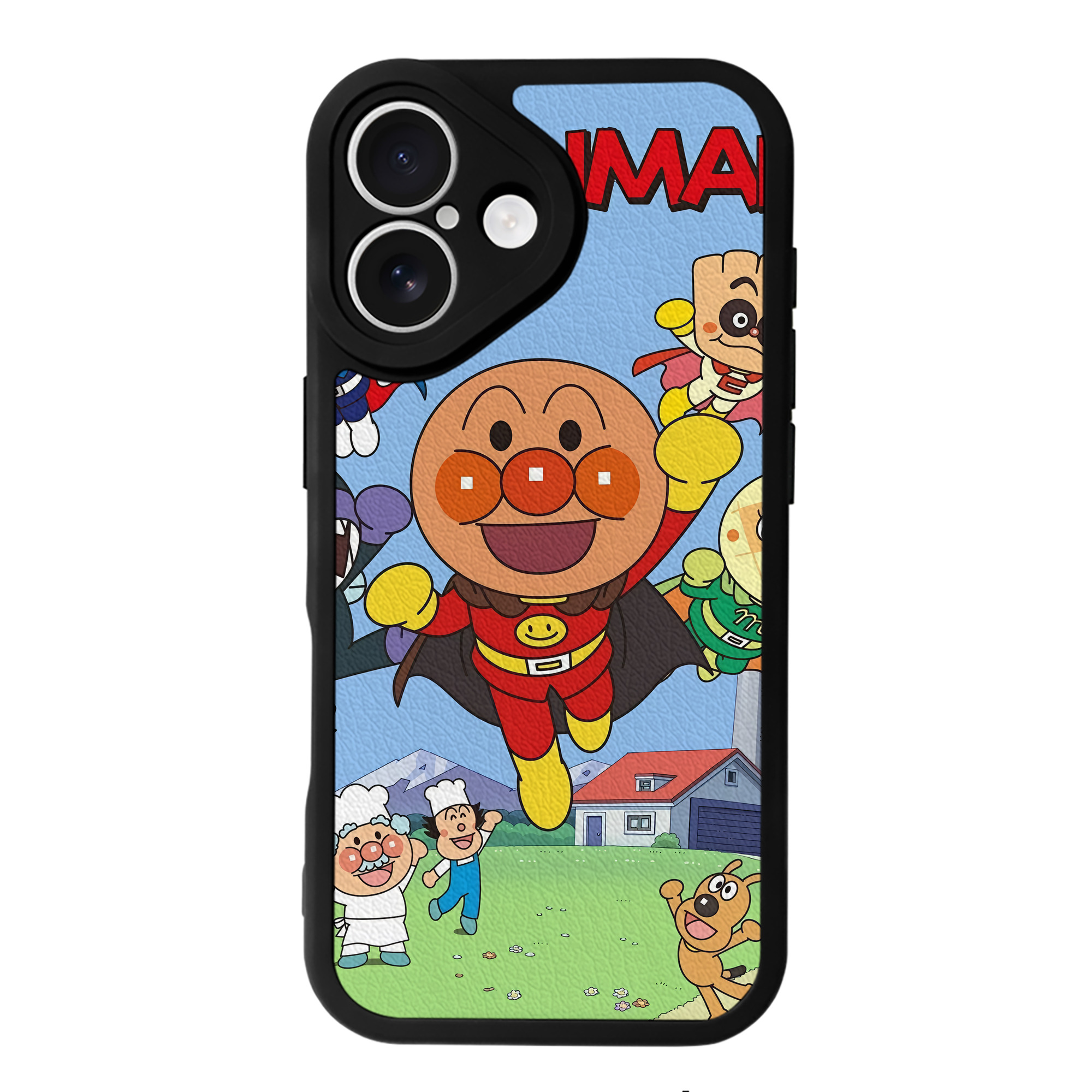 （画像用） アンパンマン Anpanman 【iPhone 16シリーズ対応】シリコンスマホケース（レザー調） 材質：シリコン